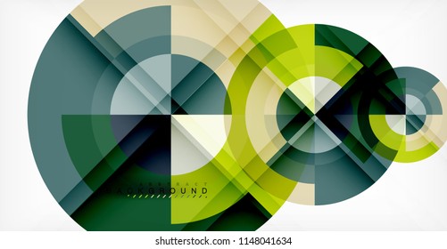 Vector circle abstract background, geometric template