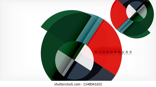 Vector circle abstract background, geometric template