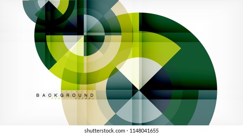 Vector circle abstract background, geometric template