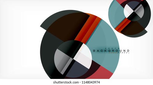 Vector circle abstract background, geometric template