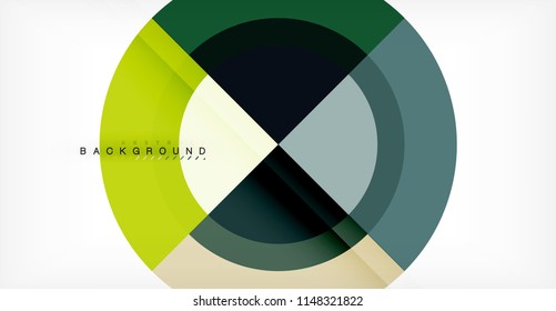Vector circle abstract background, geometric template