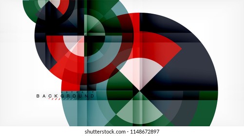 Vector circle abstract background, geometric template