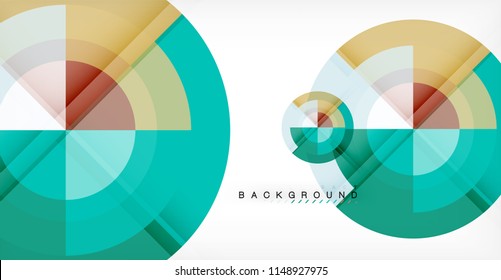 Vector circle abstract background, geometric template