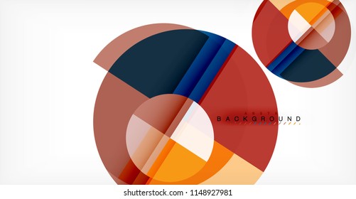 Vector circle abstract background, geometric template