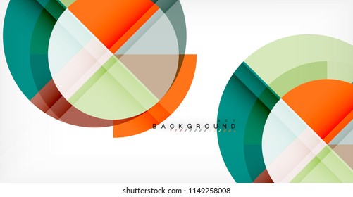 Fondo abstracto del círculo vectorial, plantilla geométrica
