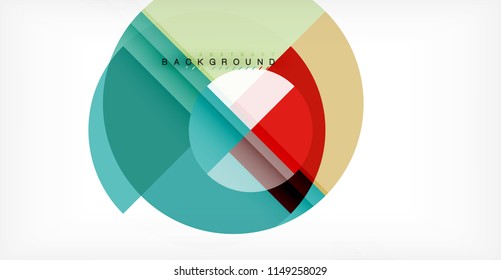 Vector circle abstract background, geometric template