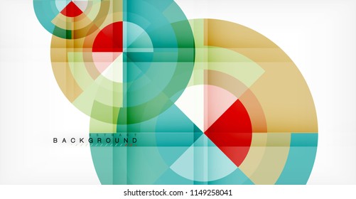 Fondo abstracto del círculo vectorial, plantilla geométrica