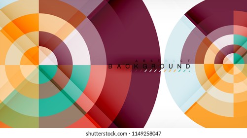 Vector circle abstract background, geometric template