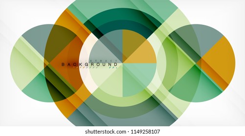 Vector circle abstract background, geometric template