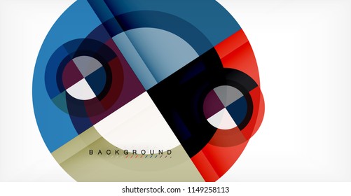 Vector circle abstract background, geometric template