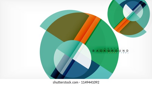 Vector circle abstract background, geometric template