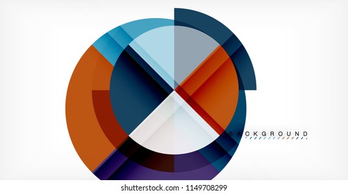 Vector circle abstract background, geometric template