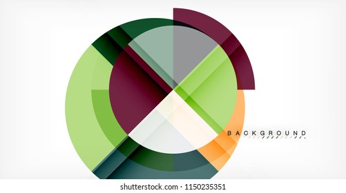 Vector circle abstract background, geometric template