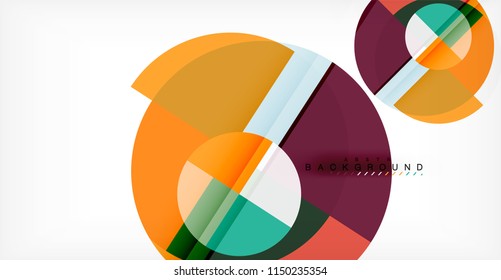 Vector circle abstract background, geometric template
