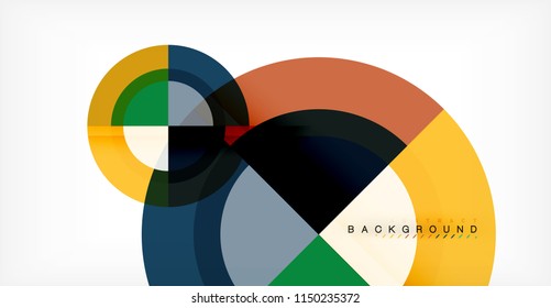 Vector circle abstract background, geometric template