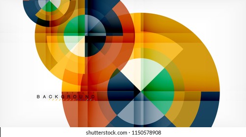 Vector circle abstract background, geometric template