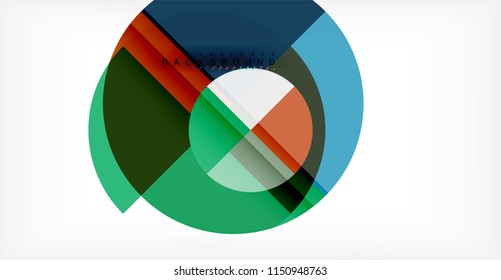 Vector circle abstract background, geometric template