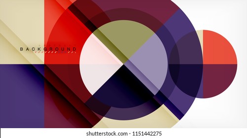 Vector circle abstract background, geometric template