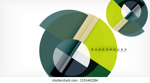 Vector circle abstract background, geometric template