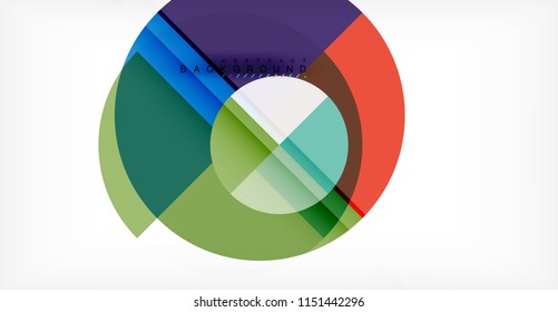 Vector circle abstract background, geometric template
