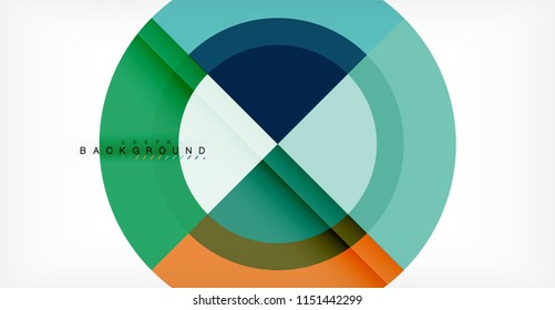 Vector circle abstract background, geometric template