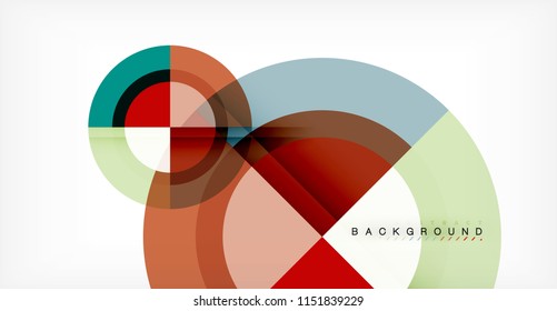 Vector circle abstract background, geometric template