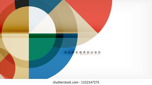 Vector circle abstract background, geometric template