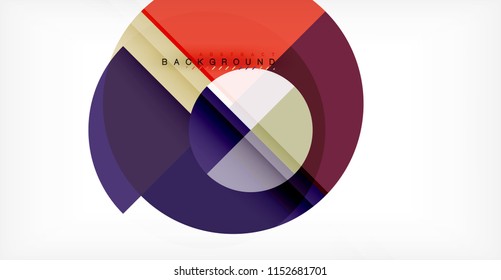 Vector circle abstract background, geometric template