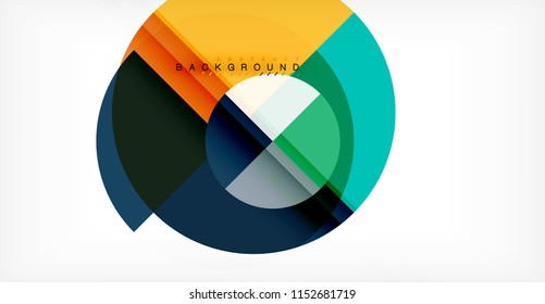 Vector circle abstract background, geometric template