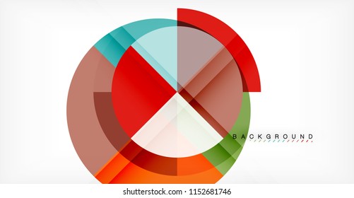 Vector circle abstract background, geometric template