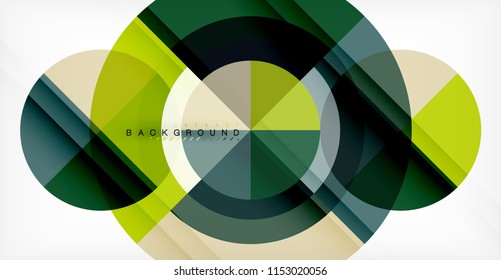Vector circle abstract background, geometric template