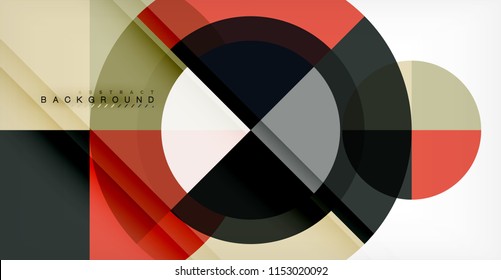 Vector circle abstract background, geometric template