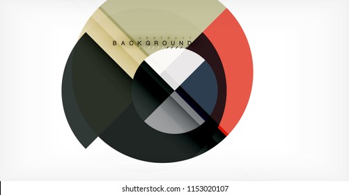 Vector circle abstract background, geometric template