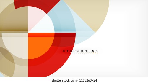 Vector circle abstract background, geometric template
