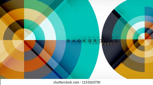 Fondo abstracto del círculo vectorial, plantilla geométrica