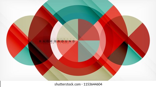 Vector circle abstract background, geometric template