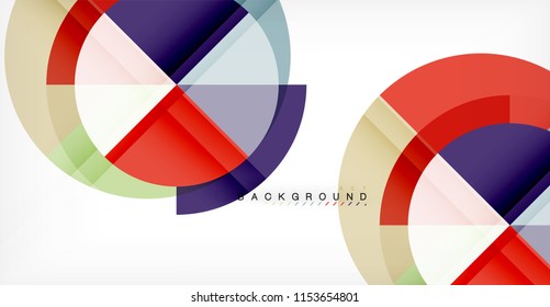 Vector circle abstract background, geometric template