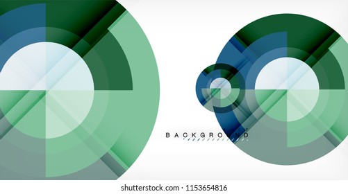 Vector circle abstract background, geometric template