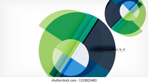 Vector circle abstract background, geometric template