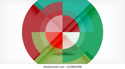 Vector circle abstract background, geometric template