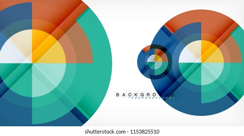Fondo abstracto del círculo vectorial, plantilla geométrica