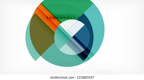 Vector circle abstract background, geometric template