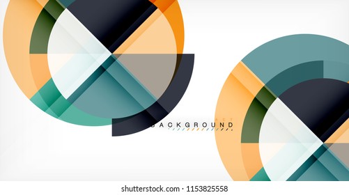 Vector circle abstract background, geometric template