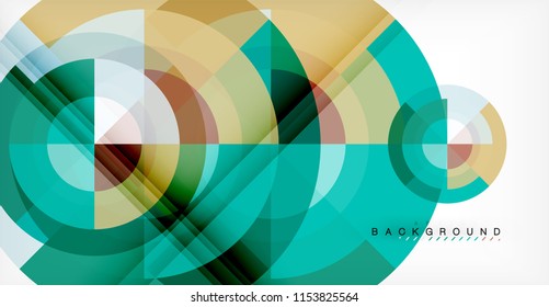 Fondo abstracto del círculo vectorial, plantilla geométrica