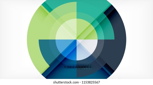 Vector circle abstract background, geometric template