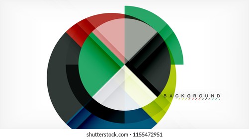 Vector circle abstract background, geometric template