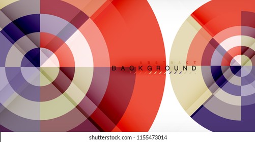 Vector circle abstract background, geometric template