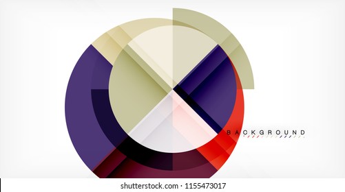 Vector circle abstract background, geometric template