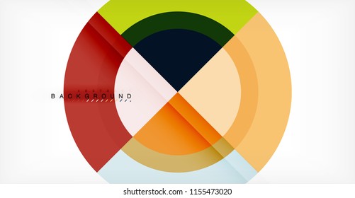 Vector circle abstract background, geometric template