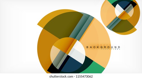 Vector circle abstract background, geometric template